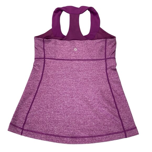 Lululemon Scoop Neck Tank Top Heathered Purple Size 8 (no pads) - Picture 1 of 15
